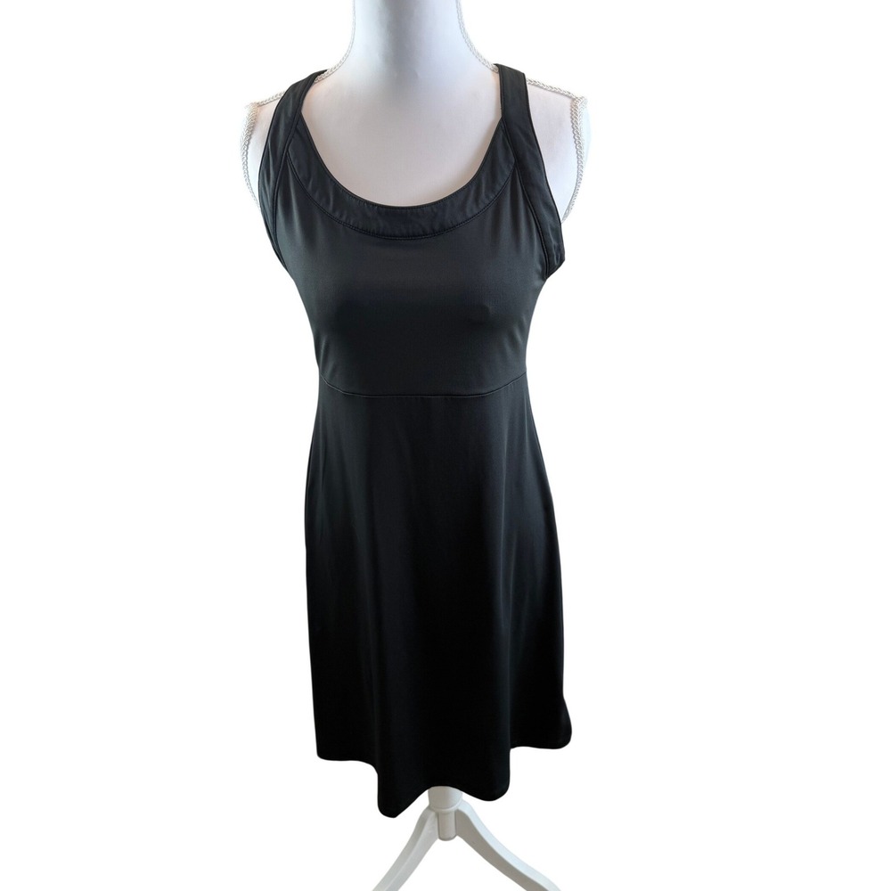 Columbia Womens Black Racerback Active Dress XS Omni-Wick Stretch A-Line